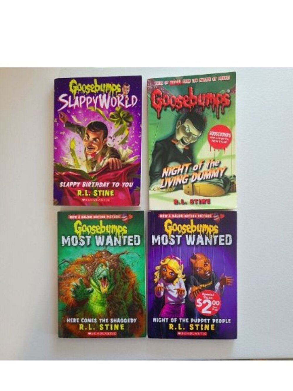Goosebumps Lot of 4 Most Wanted and Slappy World Paperback Books
